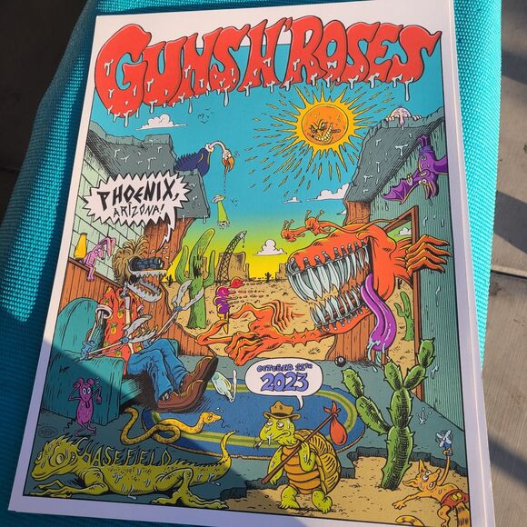 Guns N Roses Concert Poster Phoenix, Arizona 10/11/23 MISPRINT Ltd Ed 102/250 - Picture 4 of 4